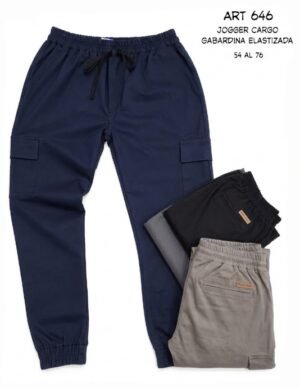 Art. 646 Jogger Cargo Gabardina Elastizado
